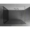 Mexen Kioto ścianka prysznicowa Walk-in 140 x 90 cm, czarna ramka, nikiel szczotkowany - 800-140-212-97-70-090