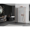 Mexen Kioto ścianka prysznicowa Walk-in 100 x 90 x 30 cm, transparent, miedź szczotkowana - 800-100-090-221-65-00-030