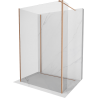 Mexen Kioto ścianka prysznicowa Walk-in 125 x 95 x 30 cm, transparent, miedź szczotkowana - 800-125-095-221-65-00-030
