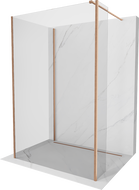 Mexen Kioto ścianka prysznicowa Walk-in 120 x 105 x 40 cm, transparent, miedź szczotkowana - 800-120-105-221-65-00-040