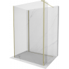 Mexen Kioto ścianka prysznicowa Walk-in 115 x 90 x 30 cm, transparent, złota - 800-115-090-221-50-00-030