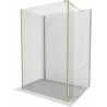 Mexen Kioto ścianka prysznicowa Walk-in 135 x 70 x 40 cm, transparent, złota - 800-135-070-221-50-00-040