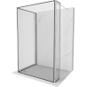 Mexen Kioto ścianka prysznicowa Walk-in 140 x 90 x 30 cm, czarna ramka, chrom - 800-140-090-221-01-70-030