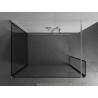 Mexen Kioto ścianka prysznicowa Walk-in 140 x 90 x 30 cm, czarna ramka, chrom - 800-140-090-221-01-70-030