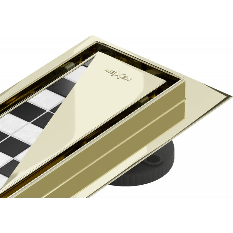 Mexen Flat M13 odpływ liniowy 2w1 130 cm, złoty - 1510130