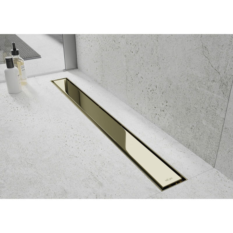 Mexen Flat M13 odpływ liniowy 2w1 130 cm, złoty - 1510130