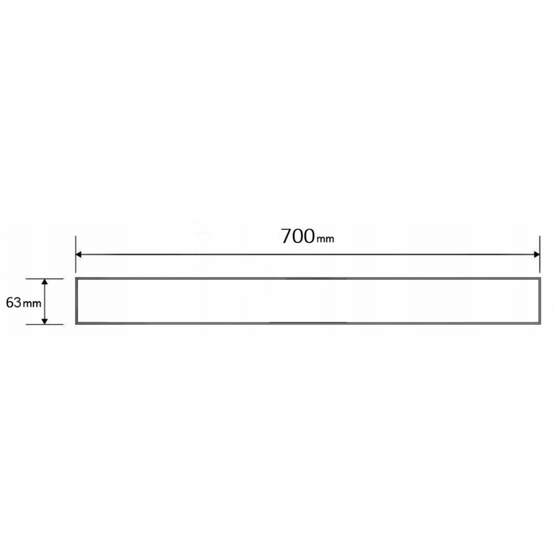 Mexen Flat M33 maskownica do odpływu liniowego 70 cm, inox - 1033070