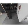 Mexen Kioto ścianka prysznicowa Walk-in 130 x 100 x 40 cm, czarna ramka, miedź szczotkowana - 800-130-100-221-65-70-040