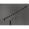 Mexen Kioto ścianka prysznicowa Walk-in 130 x 90 x 30 cm, czarna ramka, gun gray szczotkowany - 800-130-090-221-66-70-030