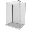 Mexen Kioto ścianka prysznicowa Walk-in 130 x 70 x 40 cm, transparent, czarna - 800-130-070-221-70-00-040