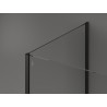 Mexen Kioto ścianka prysznicowa Walk-in 115 x 110 x 40 cm, transparent, czarna - 800-115-110-221-70-00-040