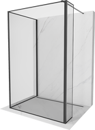Mexen Kioto ścianka prysznicowa Walk-in 110 x 80 x 30 cm, czarna ramka, czarna - 800-110-080-221-70-70-030
