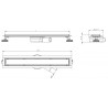 Mexen Flat 360° M33 odpływ liniowy obrotowy 50 cm, inox - 1033050-40