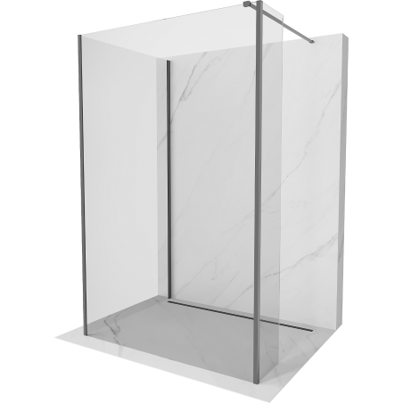 Mexen Kioto ścianka prysznicowa Walk-in 130 x 90 x 40 cm, transparent, gun metal - 800-130-090-221-95-00-040
