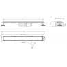 Mexen Flat 360° M33 odpływ liniowy obrotowy 90 cm, inox - 1033090-40