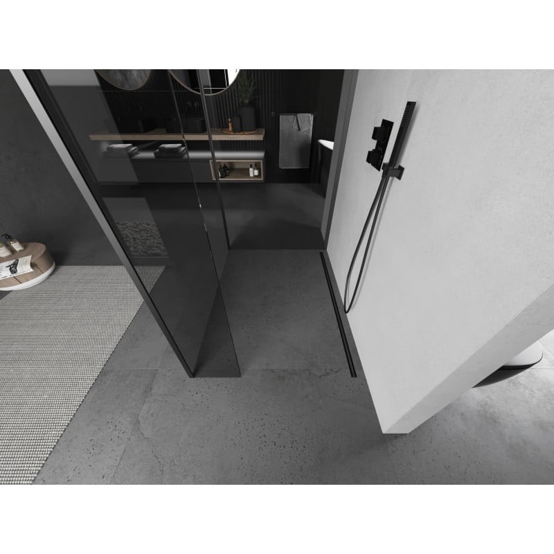 Mexen Kioto ścianka prysznicowa Walk-in 135 x 100 x 40 cm, transparent, gun metal - 800-135-100-221-95-00-040
