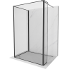 Mexen Kioto ścianka prysznicowa Walk-in 120 x 100 x 40 cm, czarna ramka, czarna - 800-120-100-221-70-70-040