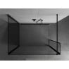 Mexen Kioto ścianka prysznicowa Walk-in 120 x 100 x 40 cm, czarna ramka, czarna - 800-120-100-221-70-70-040
