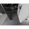 Mexen Kioto ścianka prysznicowa Walk-in 120 x 100 x 40 cm, czarna ramka, gun metal - 800-120-100-221-95-70-040