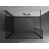 Mexen Kioto ścianka prysznicowa Walk-in 120 x 100 x 40 cm, czarna ramka, gun metal - 800-120-100-221-95-70-040