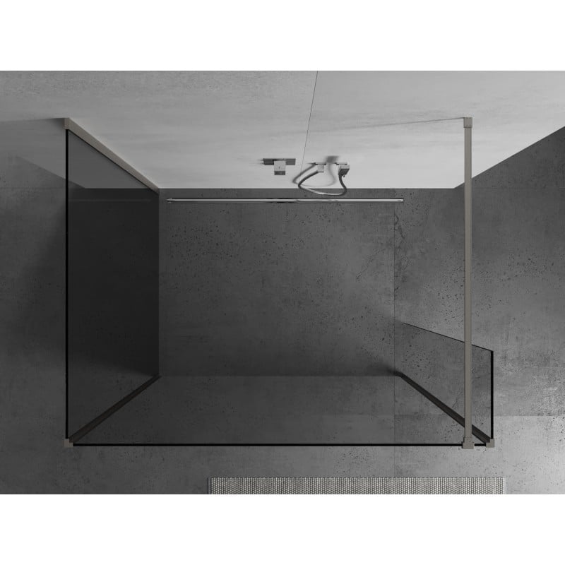 Mexen Kioto ścianka prysznicowa Walk-in 90 x 85 x 30 cm, transparent, nikiel szczotkowany - 800-090-085-221-97-00-030