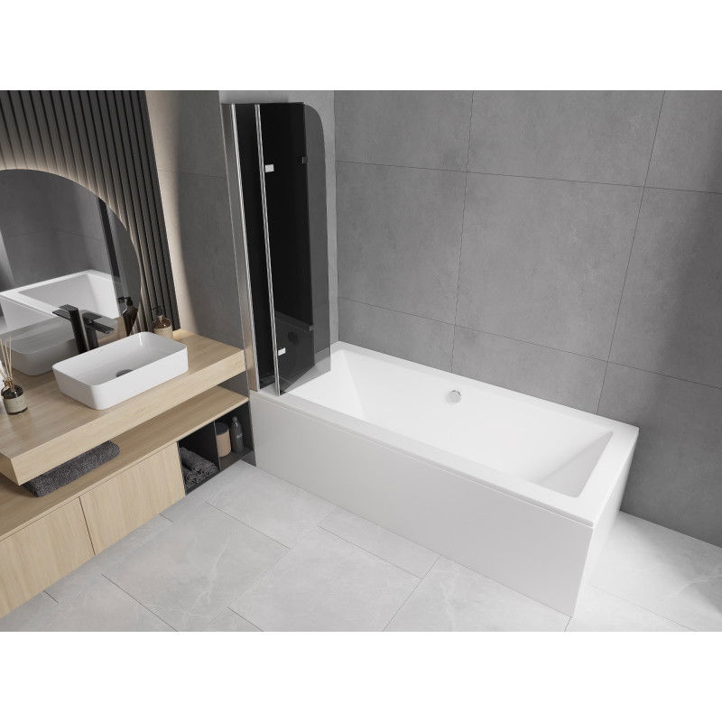 Mexen Felix parawan nawannowy 3-skrzydłowy 120 x 140 cm, grafit, chrom - 890-120-003-01-40