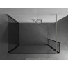 Mexen Kioto ścianka prysznicowa Walk-in 110 x 100 x 40 cm, czarna ramka, nikiel szczotkowany - 800-110-100-221-97-70-040