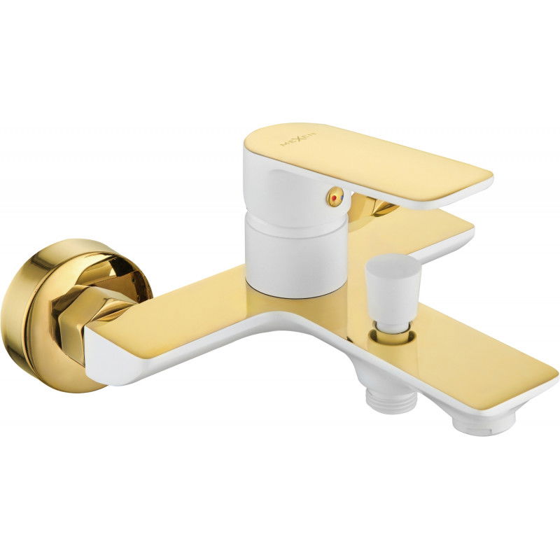 Mexen Alfa bateria wannowa, biała/złota - 745730-25