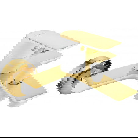 Mexen Alfa bateria wannowa, biała/złota - 745730-25