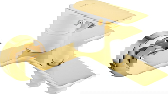 Mexen Alfa bateria wannowa, biała/złota - 745730-25