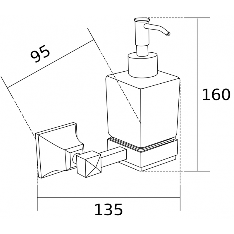 Mexen Dalia dozownik do mydła, chrom - 70173388-00