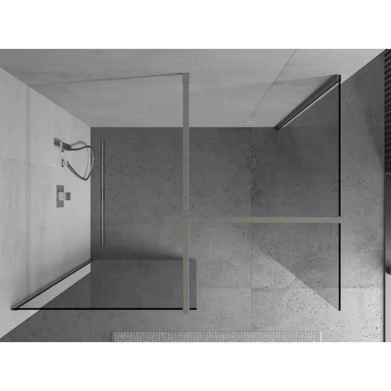 Mexen Kioto ścianka prysznicowa Walk-in 115 x 100 cm, transparent, nikiel szczotkowany - 800-115-202-97-00-100