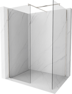 Mexen Kioto ścianka prysznicowa Walk-in 135 x 120 cm, transparent, nikiel szczotkowany - 800-135-202-97-00-120