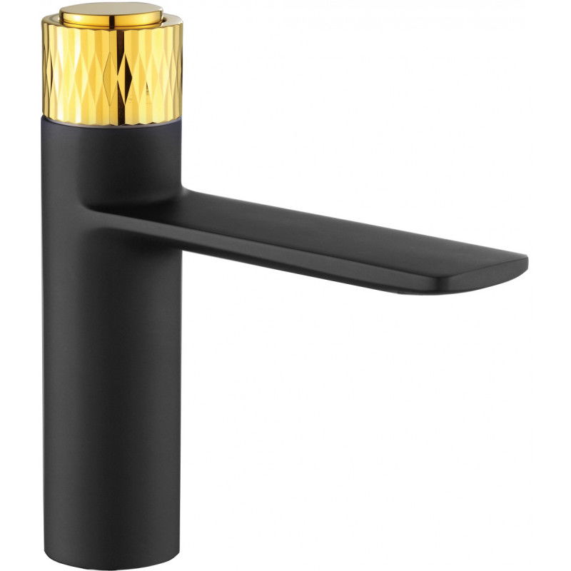 Mexen Zero+ bateria umywalkowa, czarna/złota - 71600-75