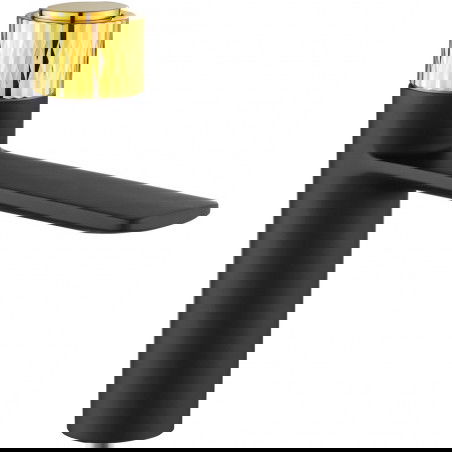 Mexen Zero+ bateria umywalkowa, czarna/złota - 71600-75