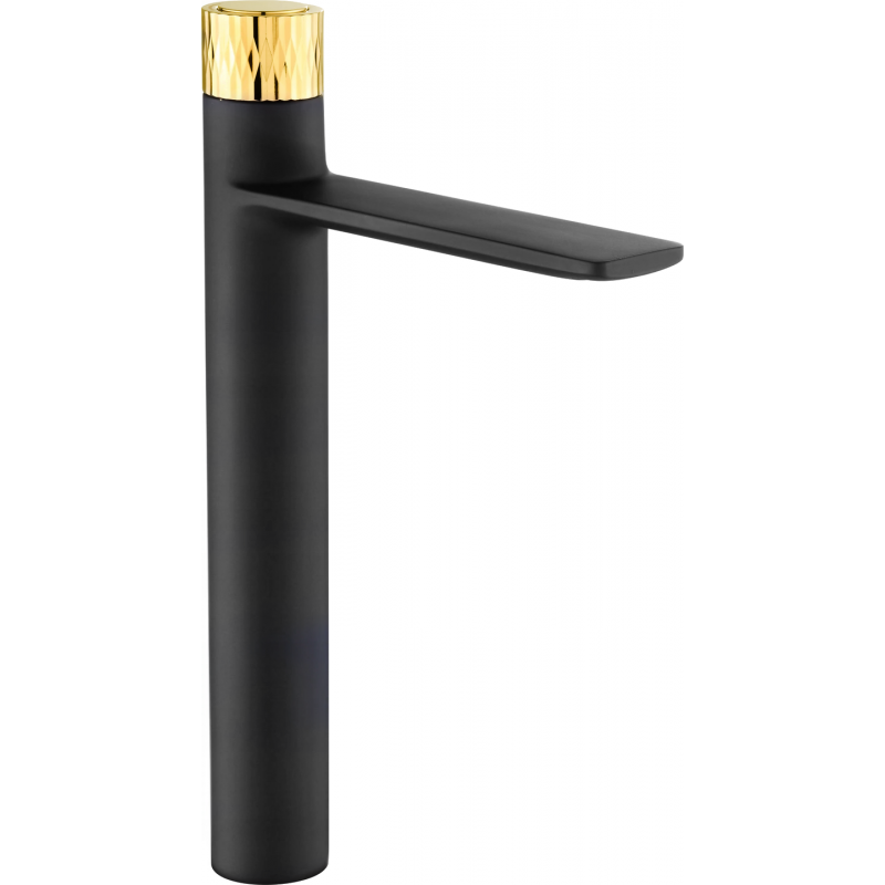 Mexen Zero+ bateria umywalkowa wysoka, czarna/złota - 71610-75