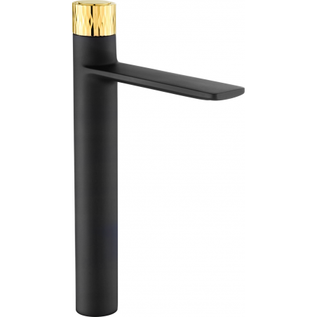 Mexen Zero+ bateria umywalkowa wysoka, czarna/złota - 71610-75