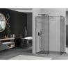 Mexen Kioto ścianka prysznicowa Walk-in 90 x 70 cm, czarna ramka, gun metal - 800-090-202-95-70-070