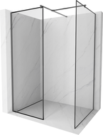 Mexen Kioto ścianka prysznicowa Walk-in 160 x 100 cm, czarna ramka, gun metal - 800-160-202-95-70-100