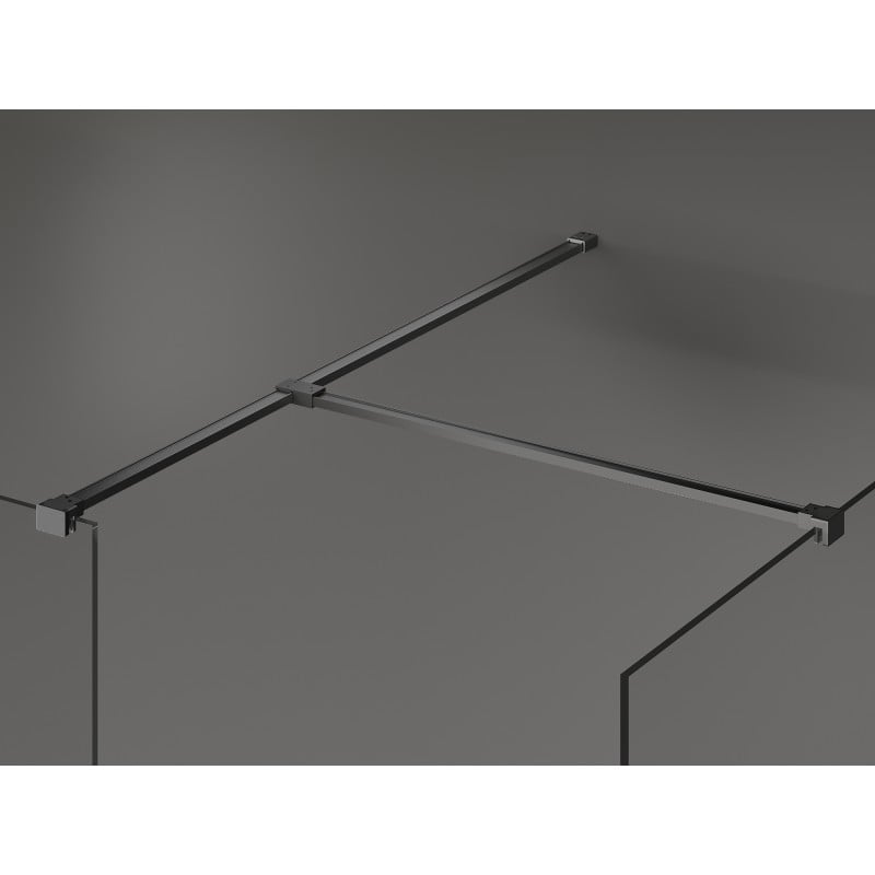 Mexen Kioto ścianka prysznicowa Walk-in 130 x 75 cm, transparent, gun metal - 800-130-202-95-00-075