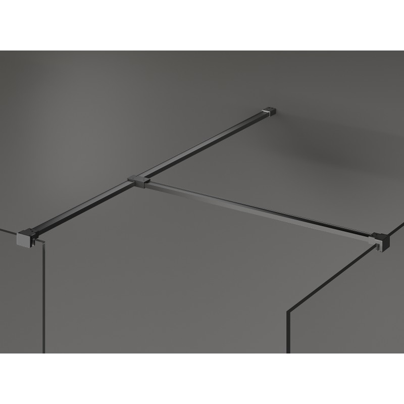 Mexen Kioto ścianka prysznicowa Walk-in 130 x 80 cm, transparent, gun metal - 800-130-202-95-00-080