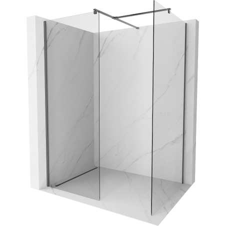 Mexen Kioto ścianka prysznicowa Walk-in 170 x 105 cm, transparent, gun metal - 800-170-202-95-00-105