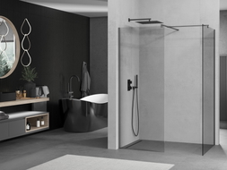 Mexen Kioto ścianka prysznicowa Walk-in 180 x 70 cm, transparent, gun metal - 800-180-202-95-00-070