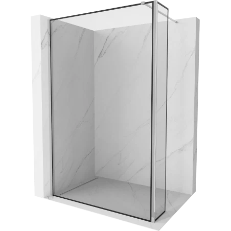 Mexen Kioto ścianka prysznicowa Walk-in 110 x 40 cm, czarna ramka, chrom - 800-110-212-01-70-040
