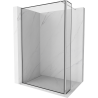 Mexen Kioto ścianka prysznicowa Walk-in 120 x 40 cm, czarna ramka, chrom - 800-120-212-01-70-040