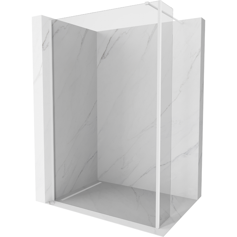 Mexen Kioto ścianka prysznicowa Walk-in 100 x 30 cm, transparent, biała - 800-100-212-20-00-030