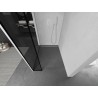 Mexen Kioto ścianka prysznicowa Walk-in 130 x 30 cm, czarna ramka, biała - 800-130-212-20-70-030