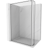 Mexen Kioto ścianka prysznicowa Walk-in 90 x 30 cm, czarna ramka, biała - 800-090-212-20-70-030