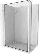 Mexen Kioto ścianka prysznicowa Walk-in 90 x 30 cm, czarna ramka, biała - 800-090-212-20-70-030