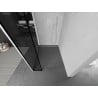 Mexen Kioto ścianka prysznicowa Walk-in 90 x 30 cm, czarna ramka, biała - 800-090-212-20-70-030